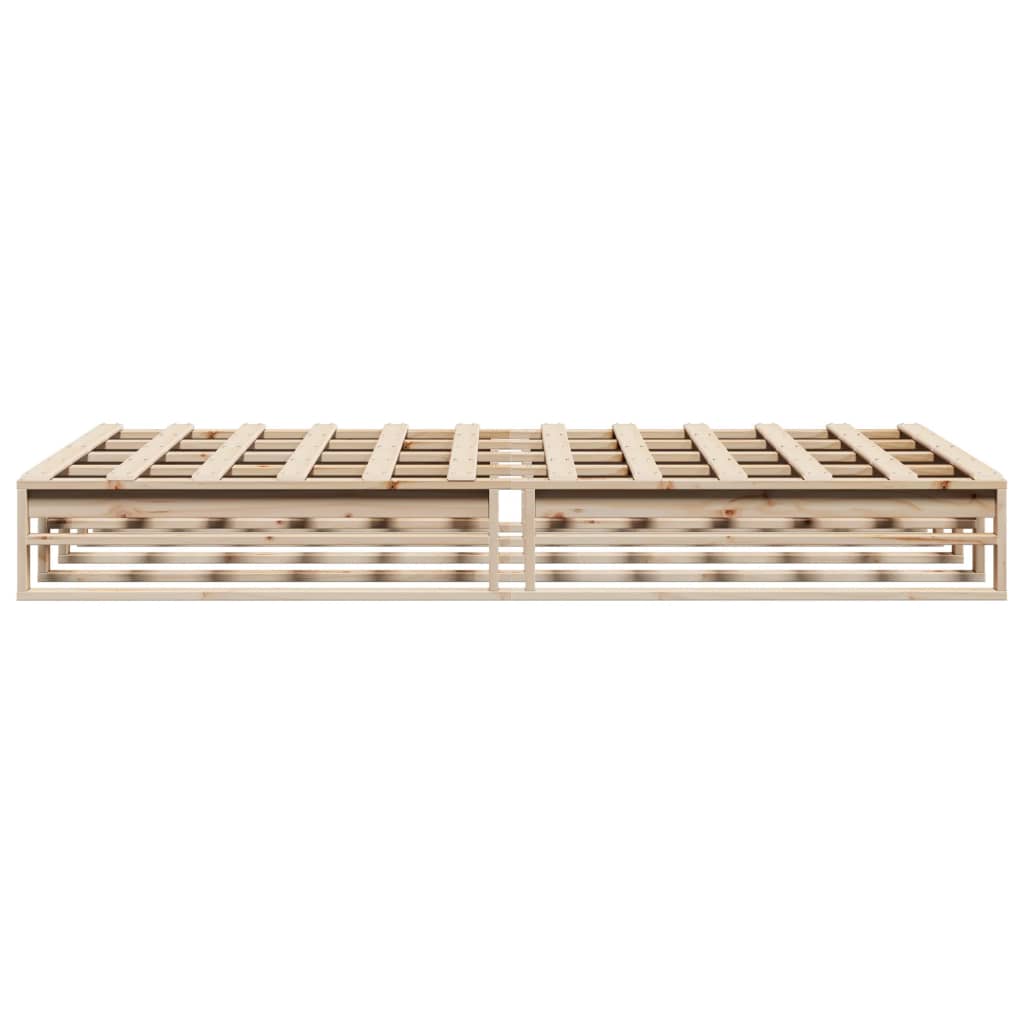 Letto senza Materasso 150x200 cm in Legno Massello di Pino | homemem39