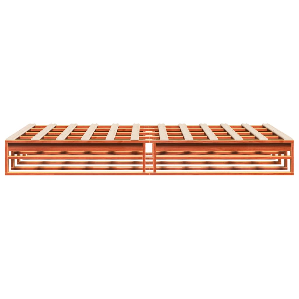 Letto senza Materasso Marrone Cera 150x200 cm in Legno di Pino | homemem39