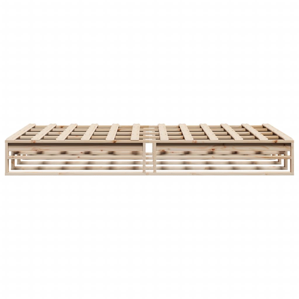 Letto senza Materasso 160x200 cm in Legno Massello di Pino | homemem39