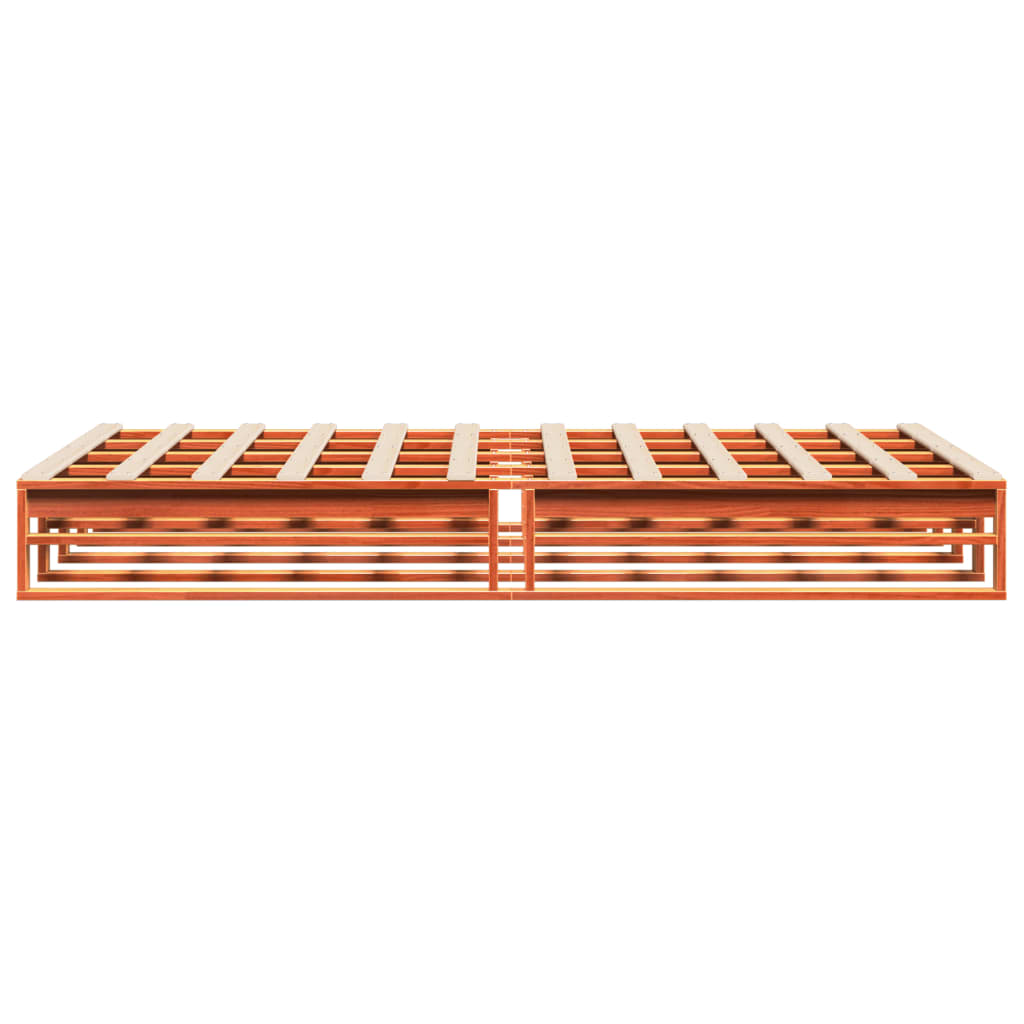 Letto senza Materasso Marrone Cera 160x200 cm in Legno di Pino | homemem39