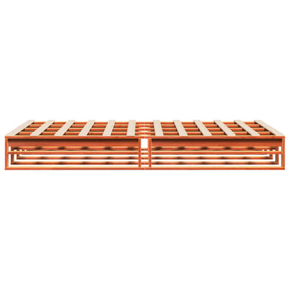 Letto senza Materasso Marrone Cera 160x200 cm in Legno di Pino | homemem39