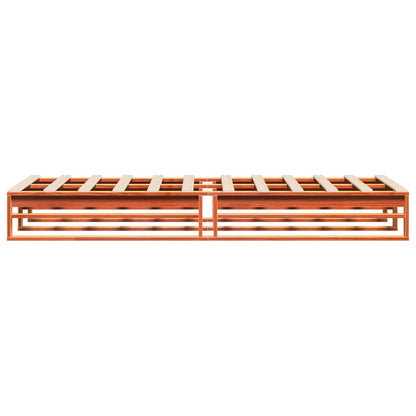 Letto senza Materasso Marrone Cera 75x190 cm in Legno di Pino | homemem39