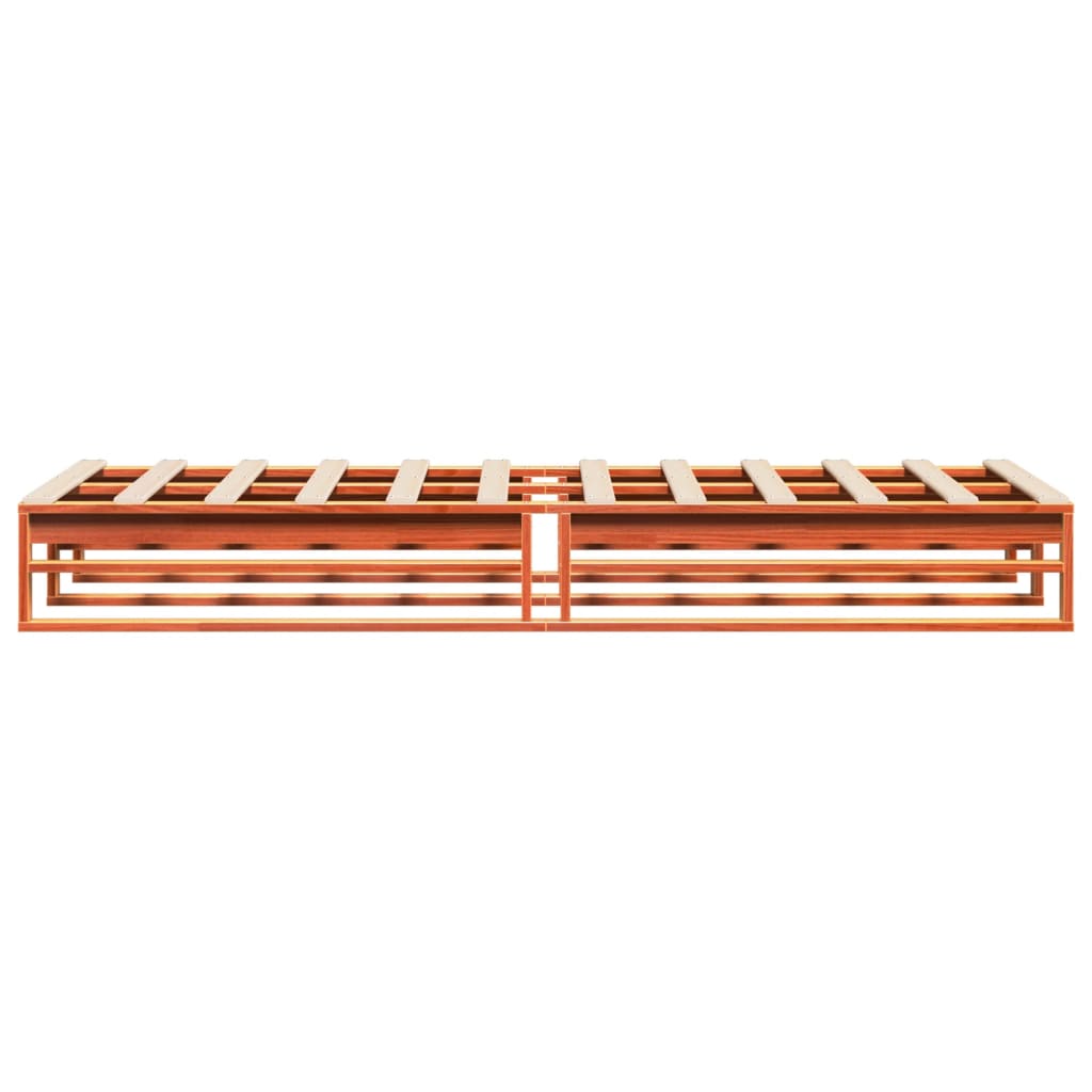 Letto senza Materasso Marrone Cera 90x190 cm in Legno di Pino | homemem39