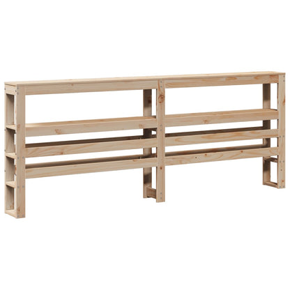 Testiera con Ripiani 180 cm in Legno Massello di Pino | homemem39