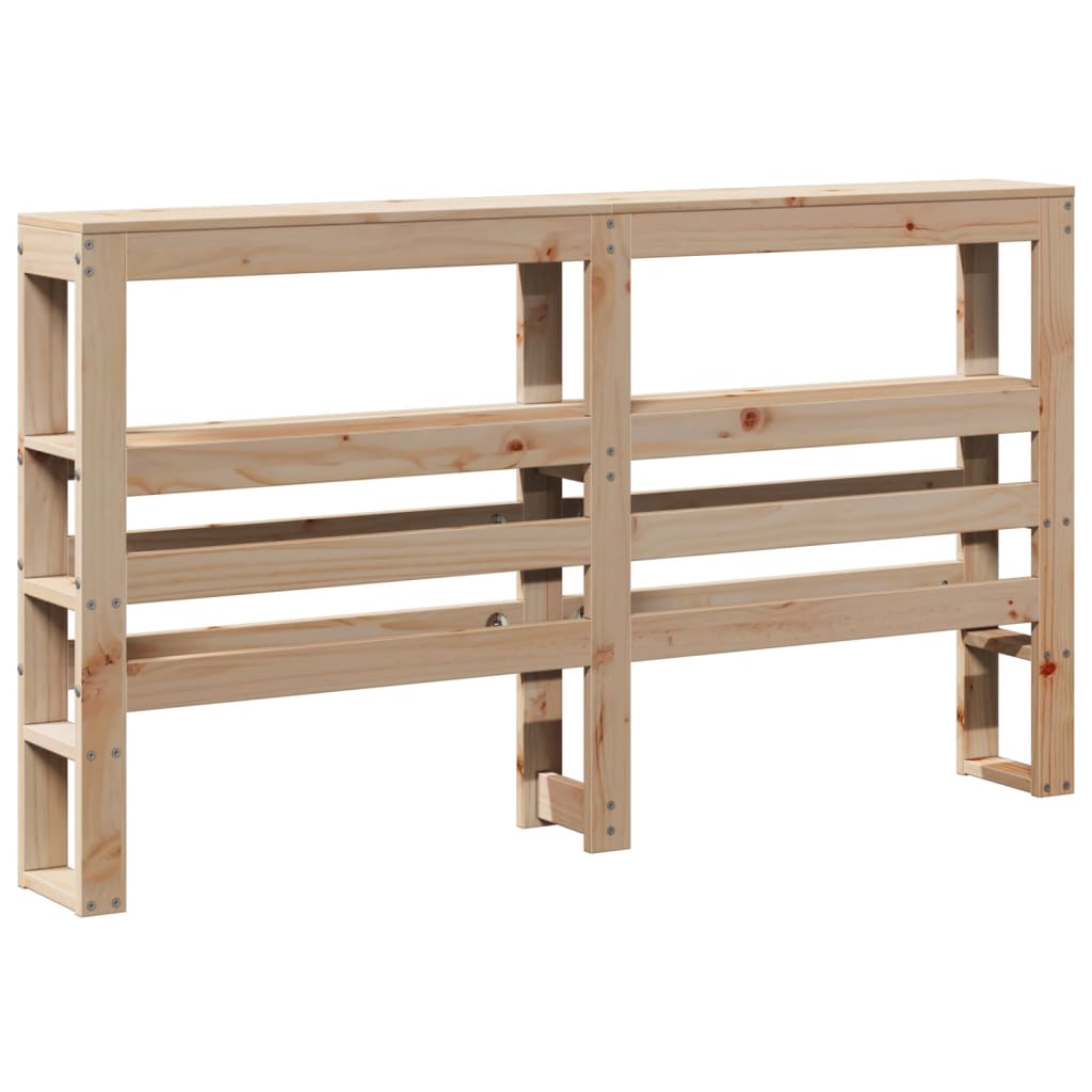 Testiera con Ripiani 150 cm in Legno Massello di Pino - homemem39