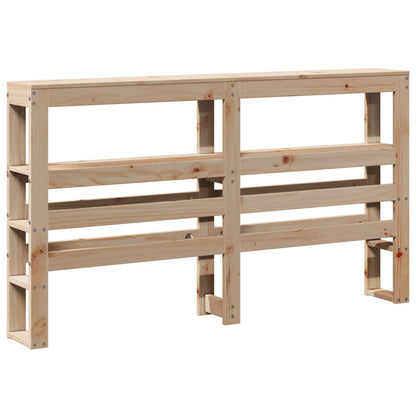 Testiera con Ripiani 150 cm in Legno Massello di Pino - homemem39