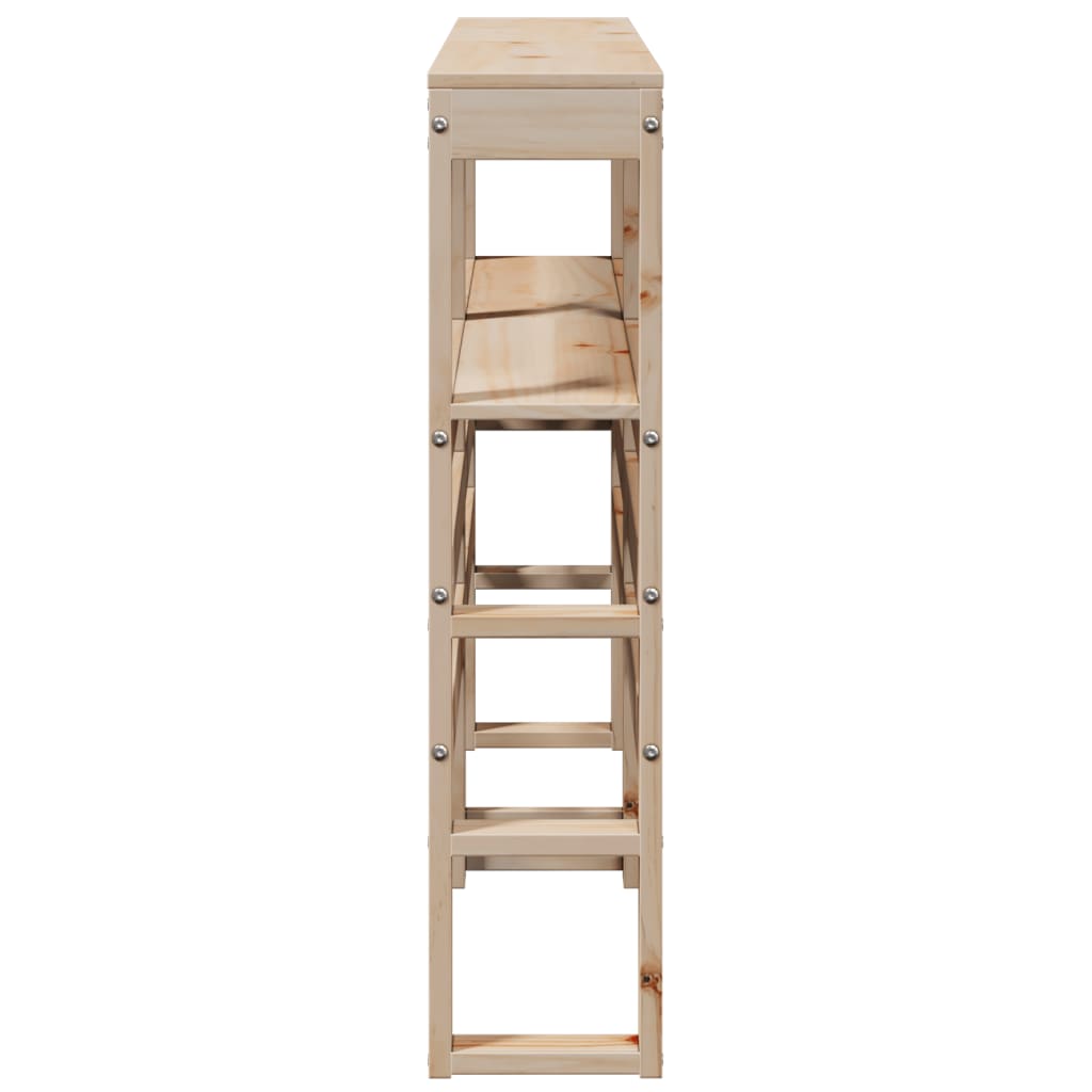 Testiera con Ripiani 120 cm in Legno Massello di Pino - homemem39