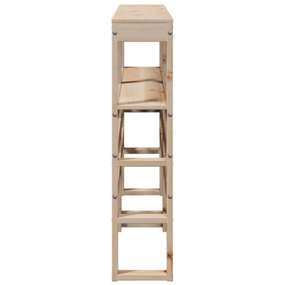 Testiera con Ripiani 120 cm in Legno Massello di Pino - homemem39