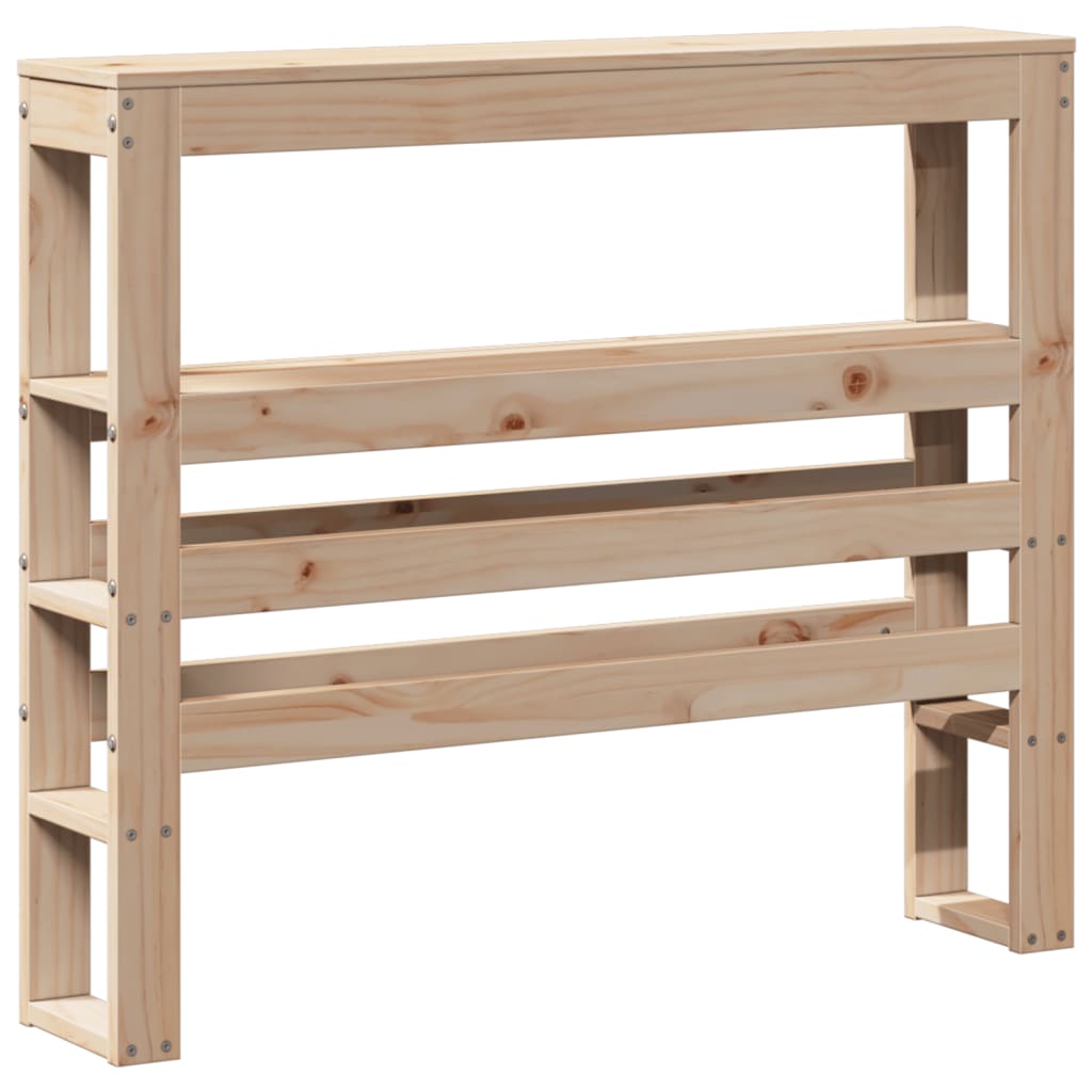 Testiera con Ripiani 100 cm in Legno Massello di Pino