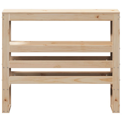 Testiera con Ripiani 90 cm in Legno Massello di Pino - homemem39