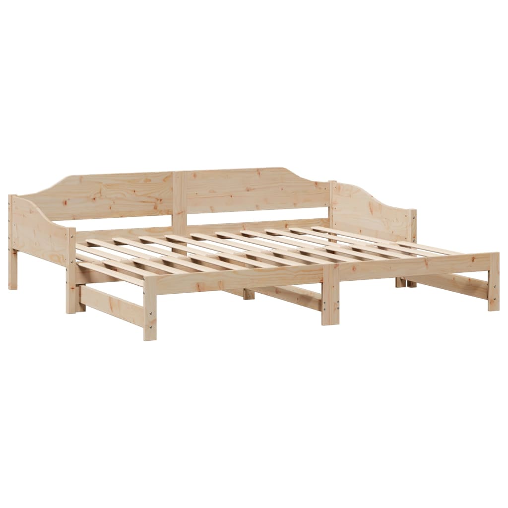 Divano Letto con Letto Estraibile 90x200cm Legno Massello Pino - homemem39