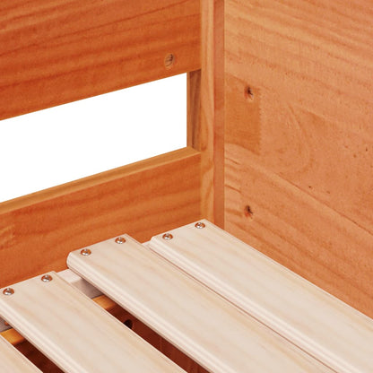 Divano con Letto Estraibile Marrone Cera 90x200cm Massello Pino - homemem39