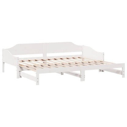 Divano Letto con Letto Estraibile Bianco 90x190cm Massello Pino | homemem39