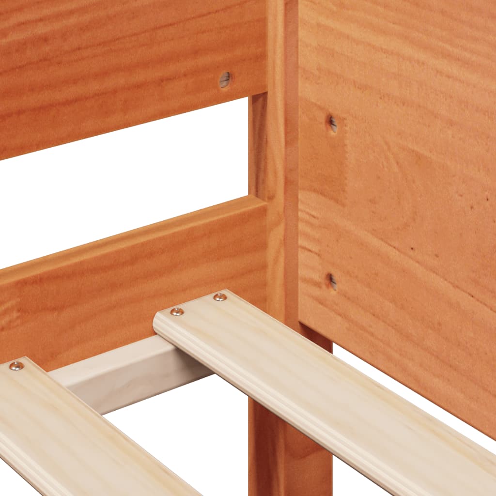 Letto senza Materasso Marrone Cera 80x200 cm Legno di Pino | homemem39