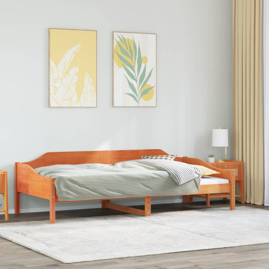 Letto senza Materasso Marrone Cera 80x200 cm Legno di Pino | homemem39