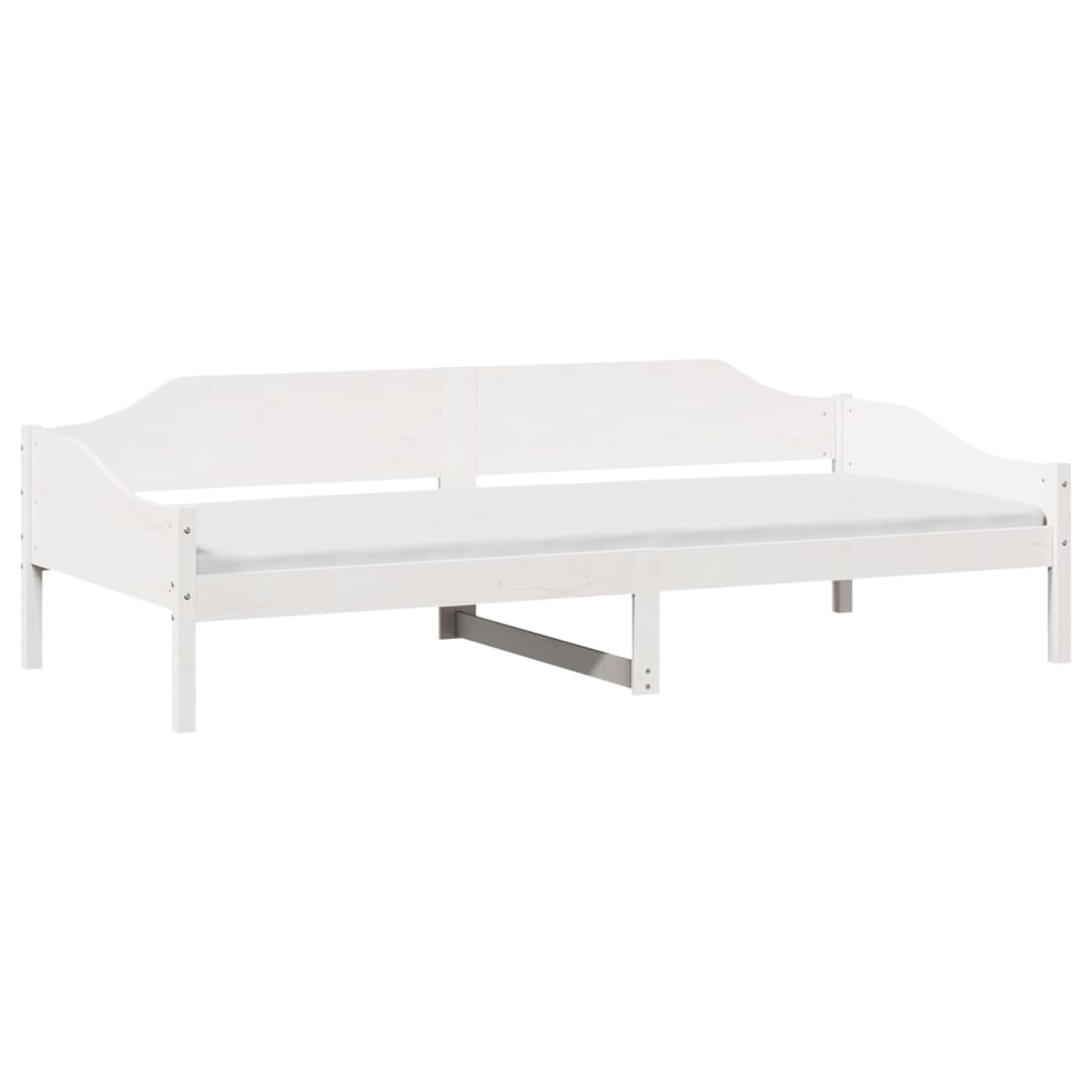 Letto senza Materasso Bianco 90x200 cm Legno Massello di Pino | homemem39