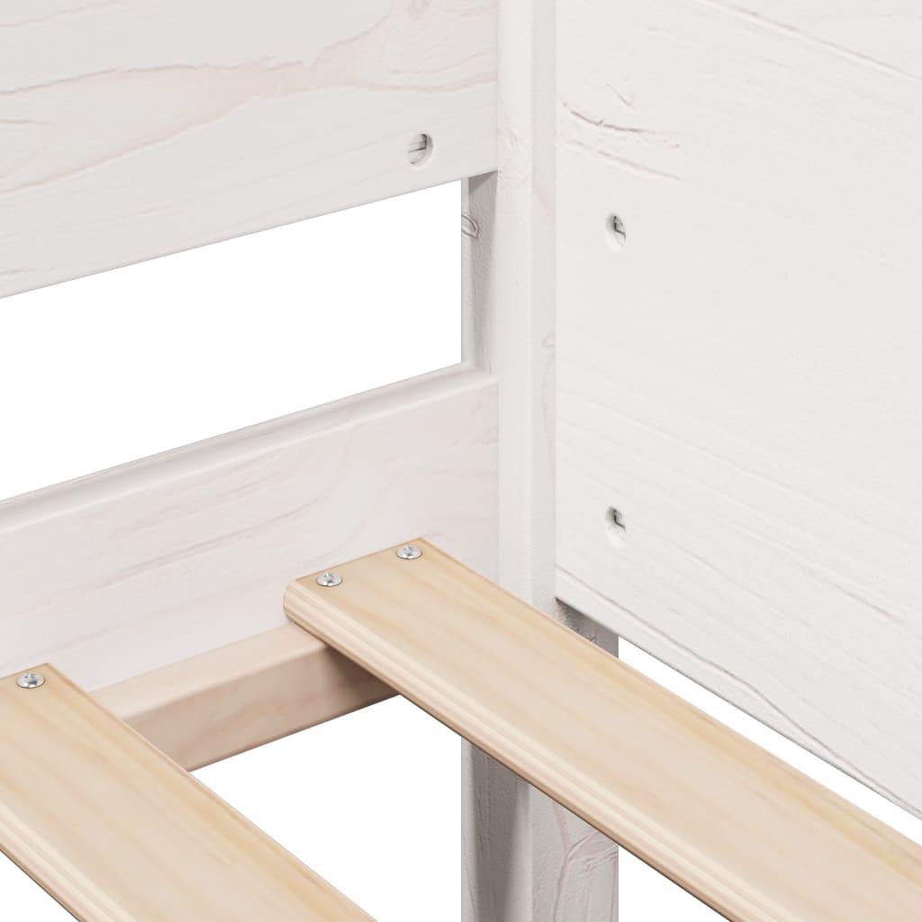 Letto senza Materasso Bianco 90x200 cm Legno Massello di Pino - homemem39