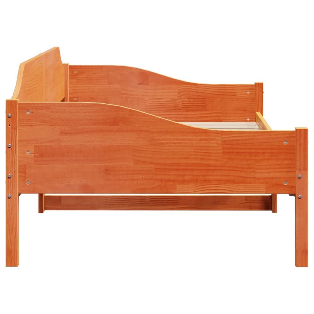 Letto senza Materasso Marrone Cera 90x200 cm Legno di Pino | homemem39