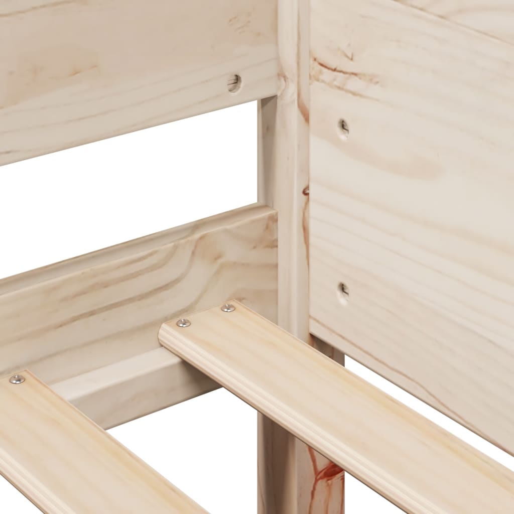 Letto senza Materasso 90x190 cm in Legno Massello di Pino - homemem39