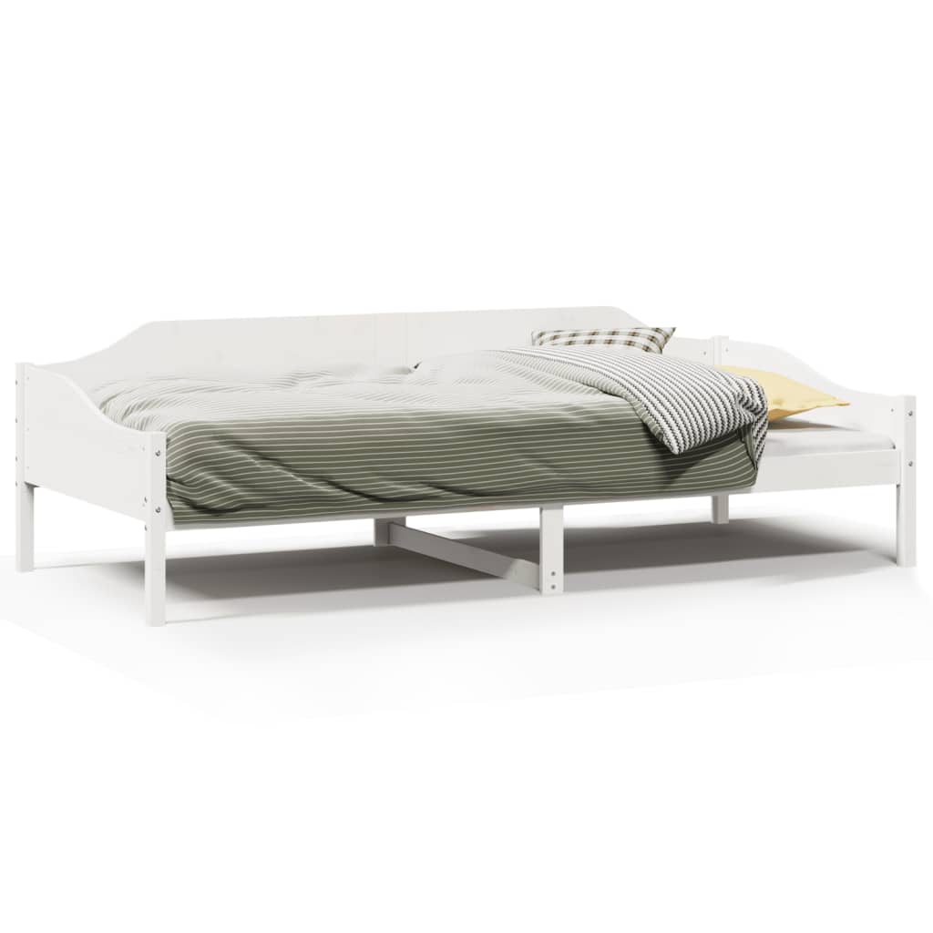 Letto senza Materasso Bianco 90x190 cm in Legno Massello Pino | homemem39