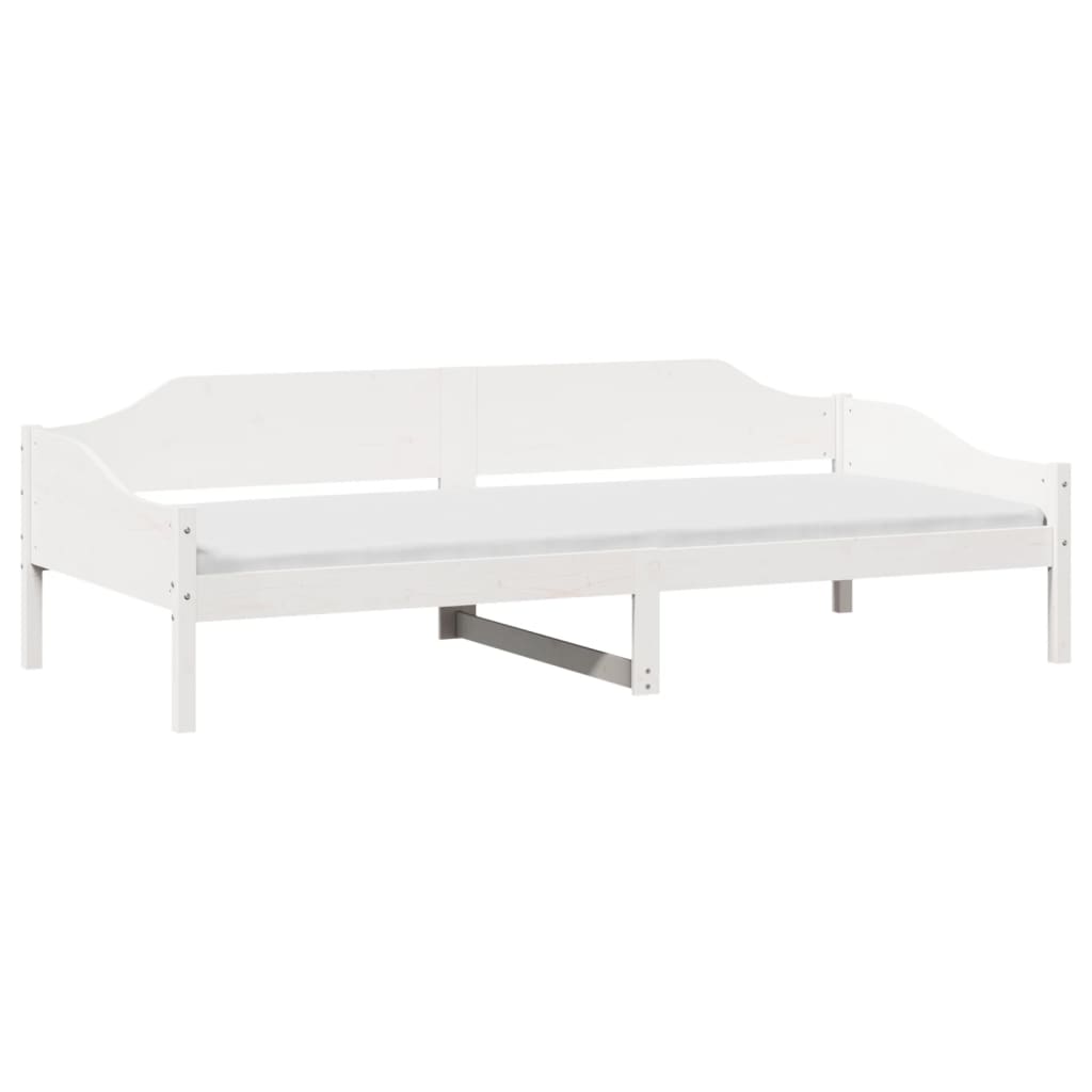 Letto senza Materasso Bianco 90x190 cm in Legno Massello Pino - homemem39