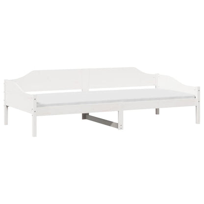 Letto senza Materasso Bianco 90x190 cm in Legno Massello Pino - homemem39