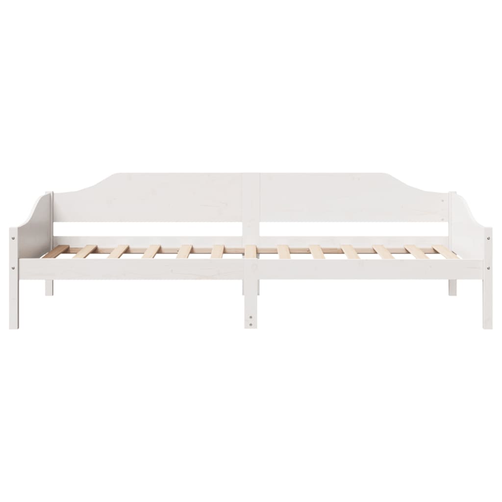 Letto senza Materasso Bianco 90x190 cm in Legno Massello Pino - homemem39
