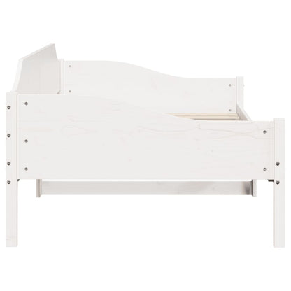 Letto senza Materasso Bianco 90x190 cm in Legno Massello Pino | homemem39