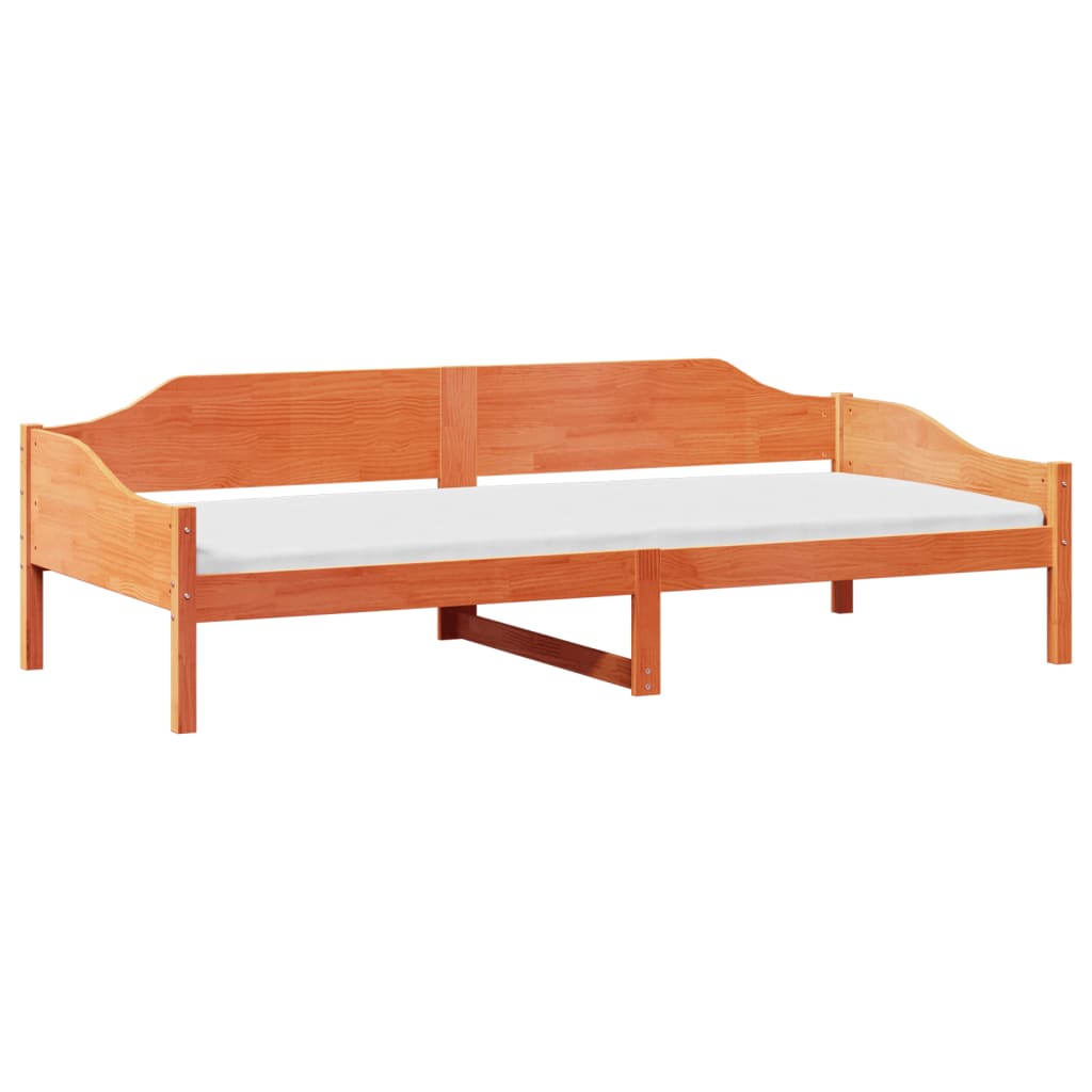 Letto senza Materasso Marrone Cera 90x190 cm in Legno di Pino - homemem39