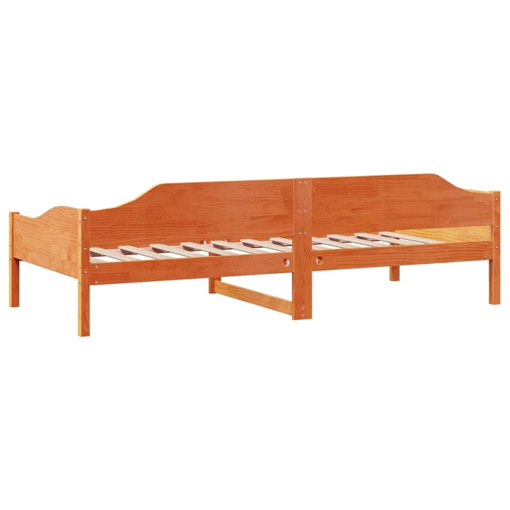Letto senza Materasso Marrone Cera 90x190 cm in Legno di Pino | homemem39
