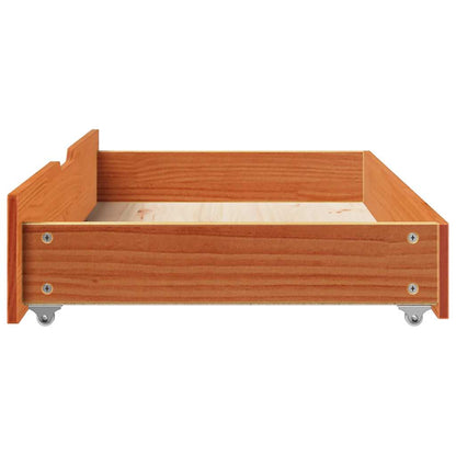 Cassettoni per Letto 2pz Marrone Cera 90x55x17 cm Legno di Pino | homemem39