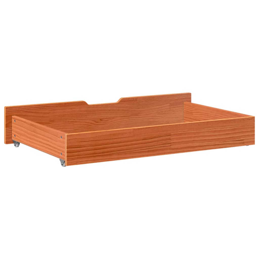 Cassettoni per Letto 2pz Marrone Cera 90x55x17 cm Legno di Pino | homemem39