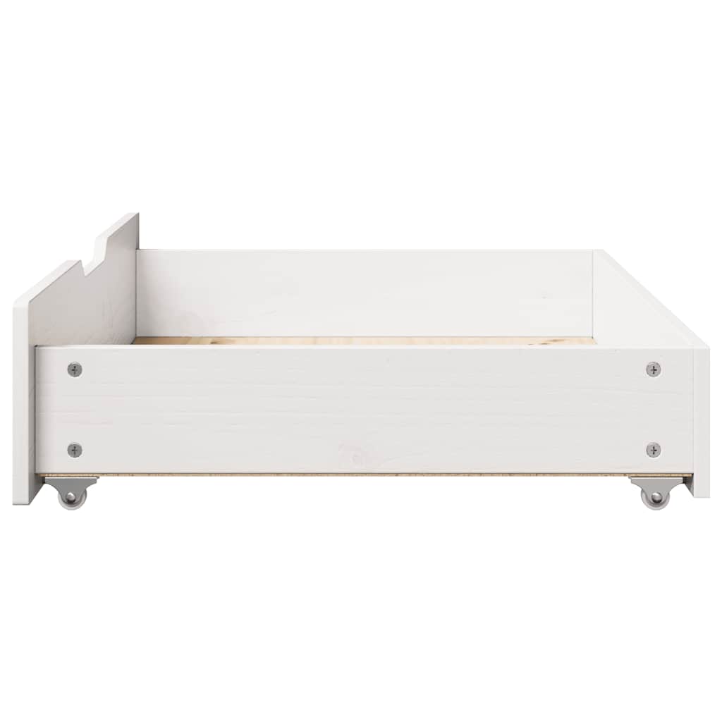 Cassettoni da Letto 2 pz Bianchi 85x55x17 cm in Legno di Pino | homemem39