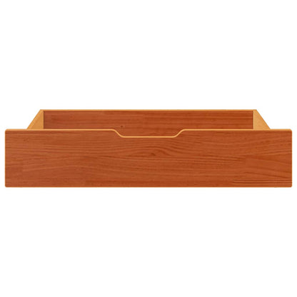 Cassettoni per Letto 2pz Marrone Cera 85x55x17 cm Legno di Pino