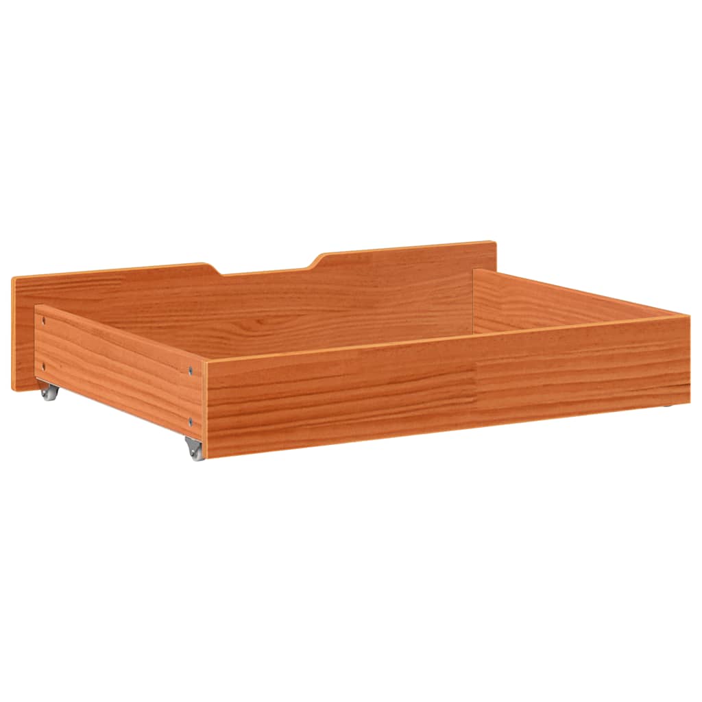 Cassettoni per Letto 2pz Marrone Cera 85x55x17 cm Legno di Pino | homemem39
