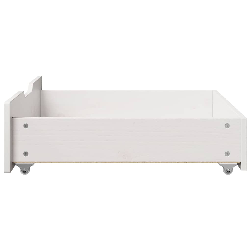 Cassettoni da Letto 2 pz Bianchi 65x55x17 cm in Legno di Pino | homemem39