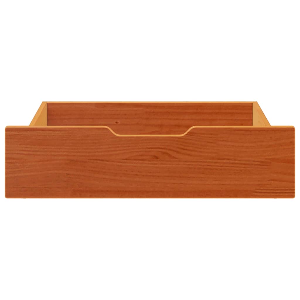 Cassettoni per Letto 2pz Marrone Cera 65x55x17 cm Legno di Pino | homemem39