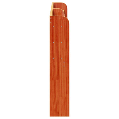Testiera con Ripiani Marrone Cera 120 cm Legno Massello di Pino