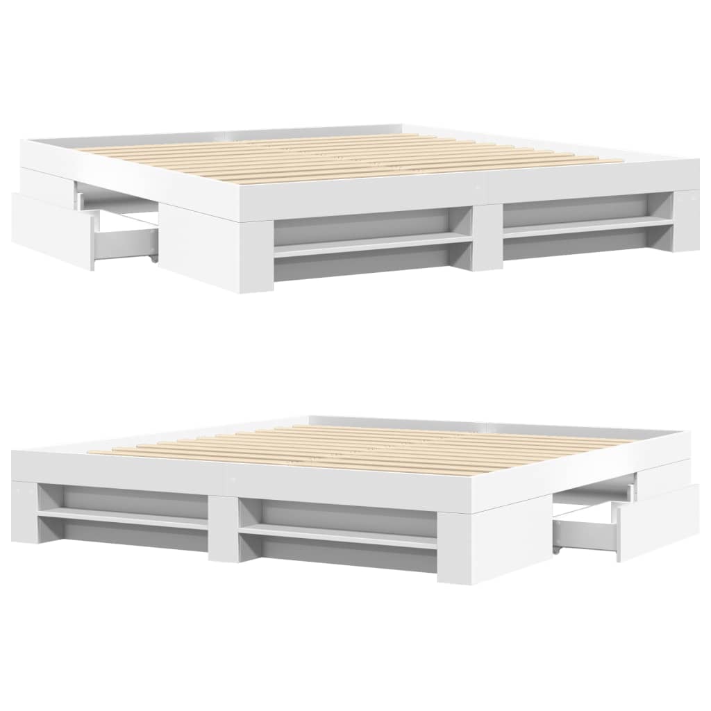 Giroletto senza Materasso Bianco 180x200 cm Legno Multistrato - homemem39