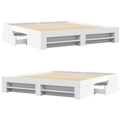 Giroletto senza Materasso Bianco 180x200 cm Legno Multistrato - homemem39