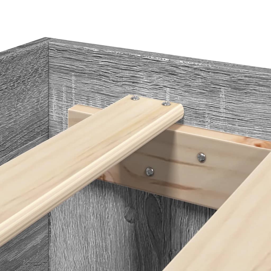 Giroletto senza Materasso Grigio Sonoma 180x200 cm Truciolato - homemem39