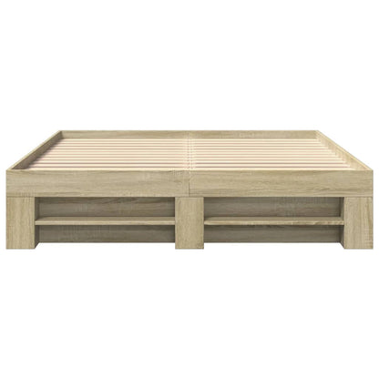 Giroletto senza Materasso Rovere Sonoma 160x200cm in Truciolato - homemem39