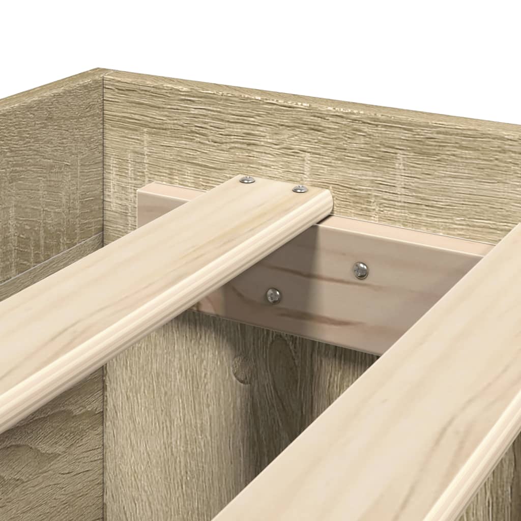 Giroletto senza Materasso Rovere Sonoma 160x200cm in Truciolato - homemem39