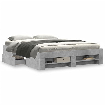 Giroletto senza Materasso Grigio Cemento 160x200cm Truciolato