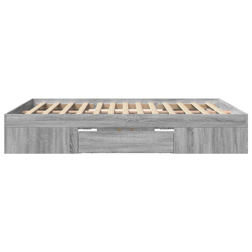 Giroletto senza Materasso Grigio Sonoma 160x200 cm Truciolato | homemem39
