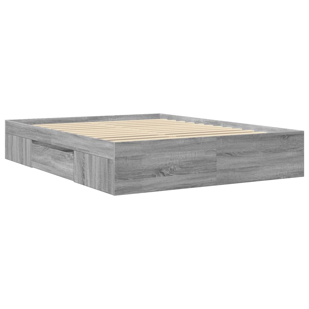 Giroletto senza Materasso Grigio Sonoma 160x200 cm Truciolato | homemem39