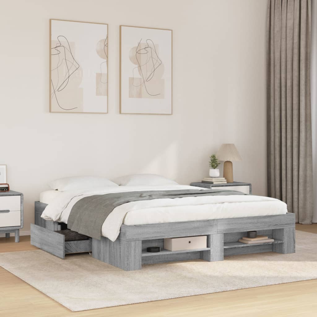 Giroletto Grigio Sonoma 150x200 cm in Legno Multistrato