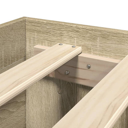 Giroletto senza Materasso Rovere Sonoma 120x200cm in Truciolato - homemem39