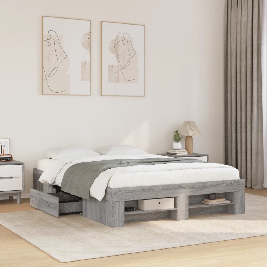 Giroletto Grigio Sonoma 120x200 cm in Legno Multistrato | homemem39