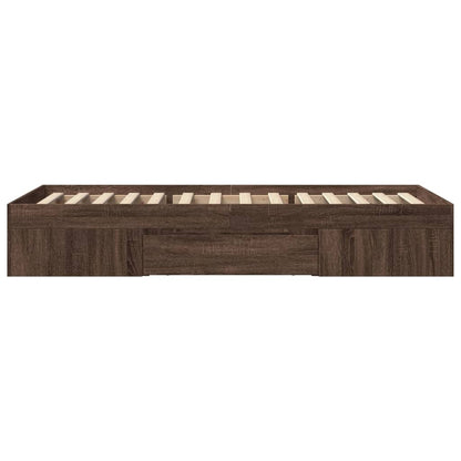 Giroletto senza Materasso Rovere Marrone 100x200 cm Truciolato - homemem39